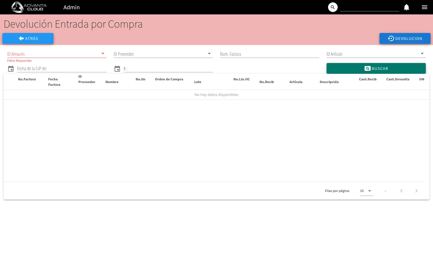 Captura de C3030, vista index