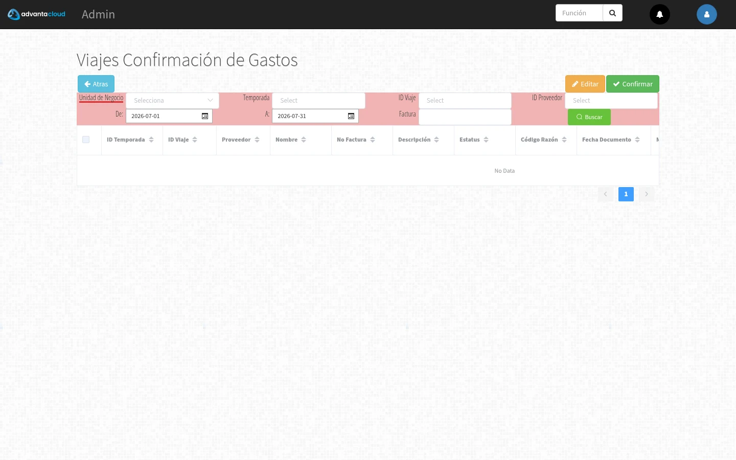 Captura de C4040, vista confirm