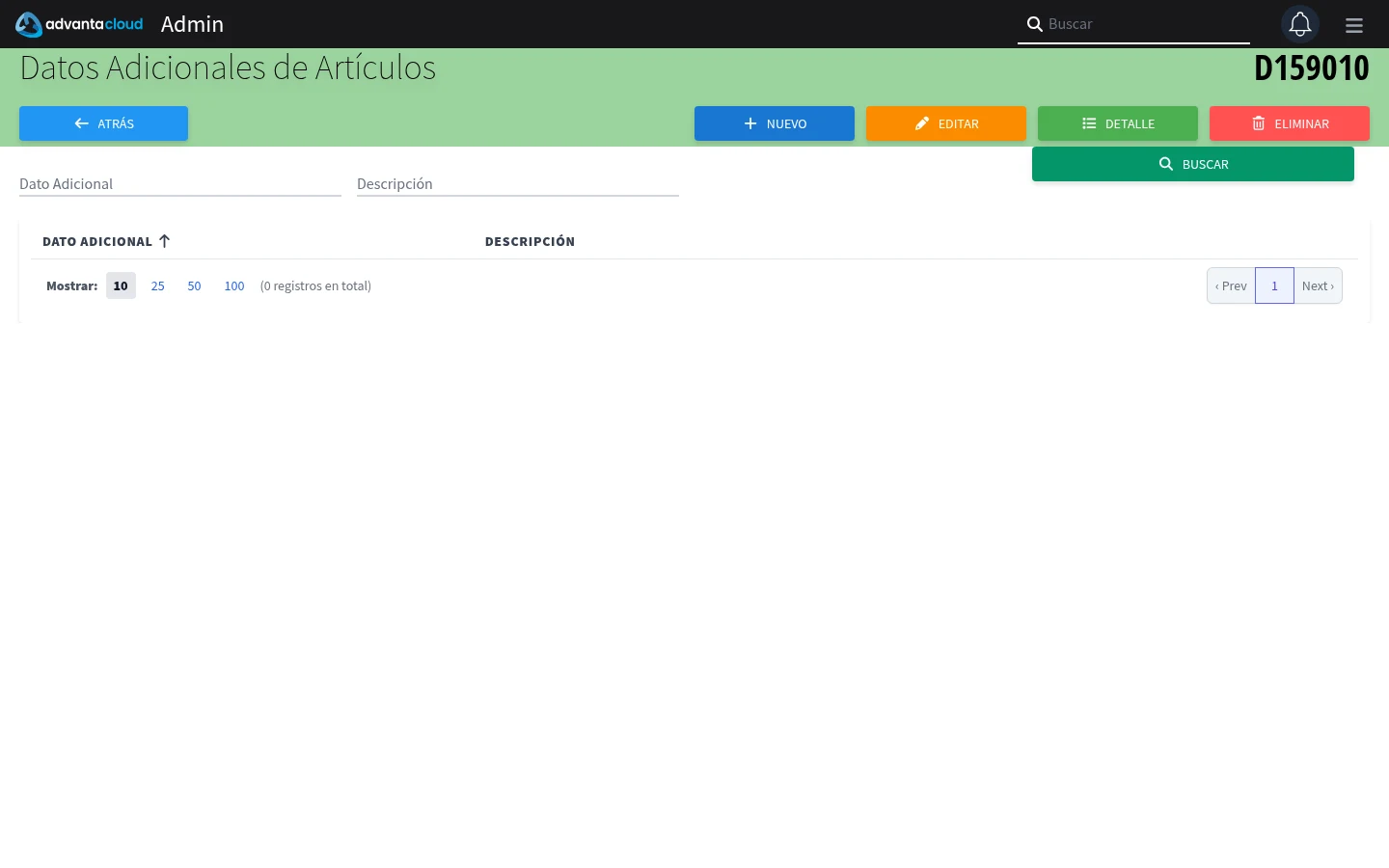 Captura de D159010, vista index