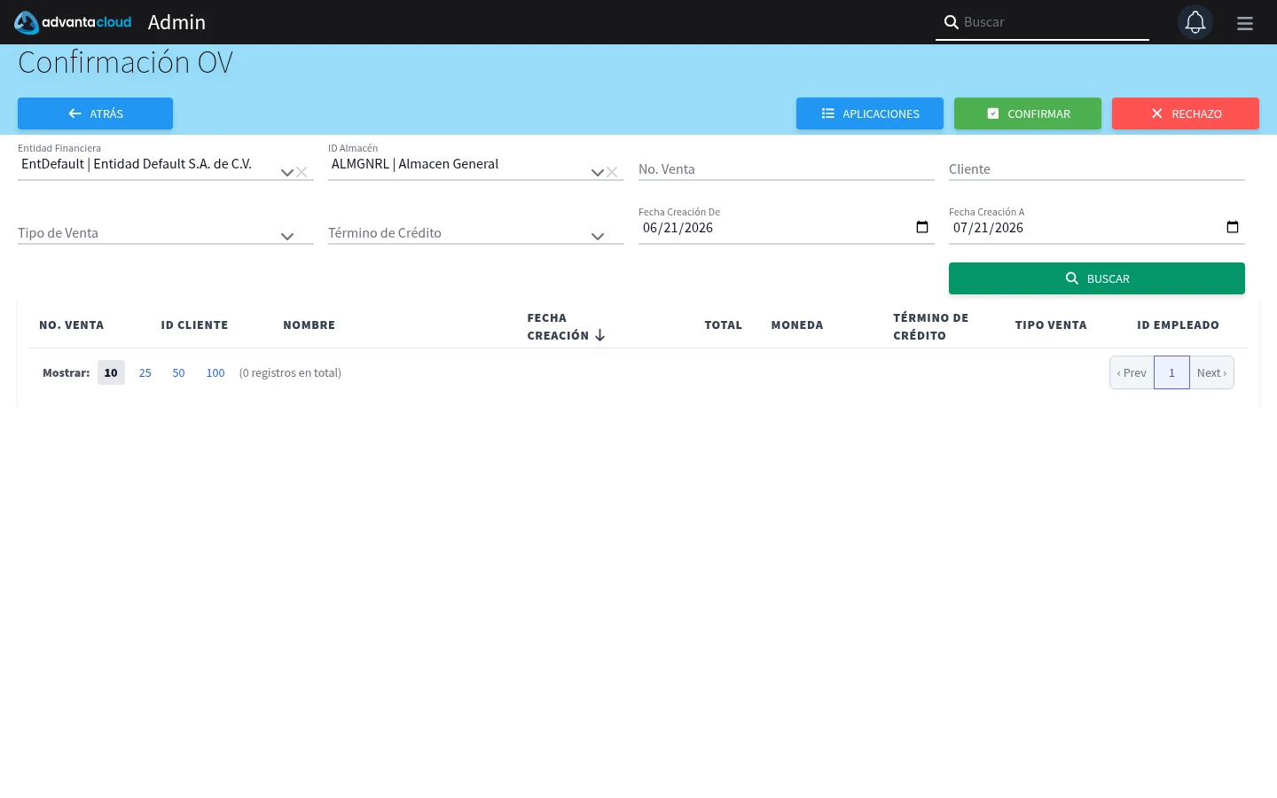 Captura de F3515, vista index