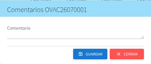 Captura de F3530, vista comment