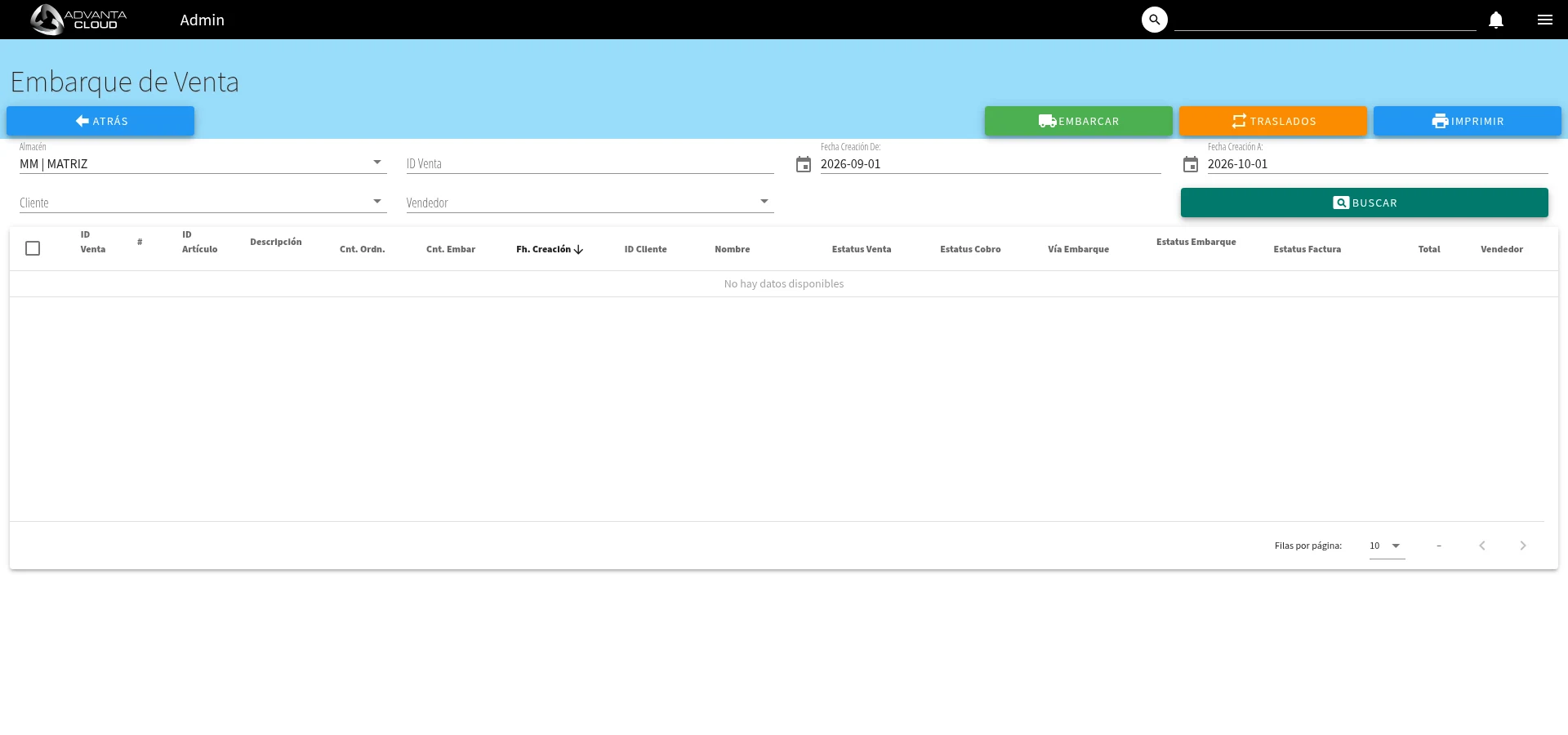 Captura de F3541, vista index