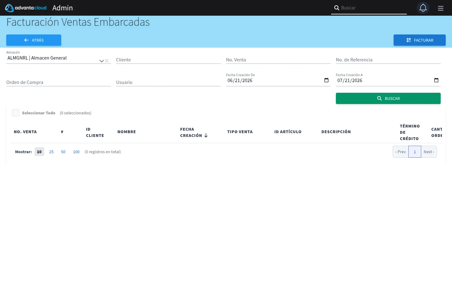 Captura de F3551, vista index