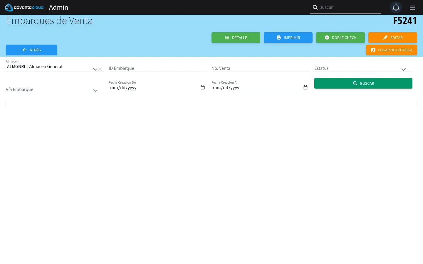 Captura de F5241, vista index