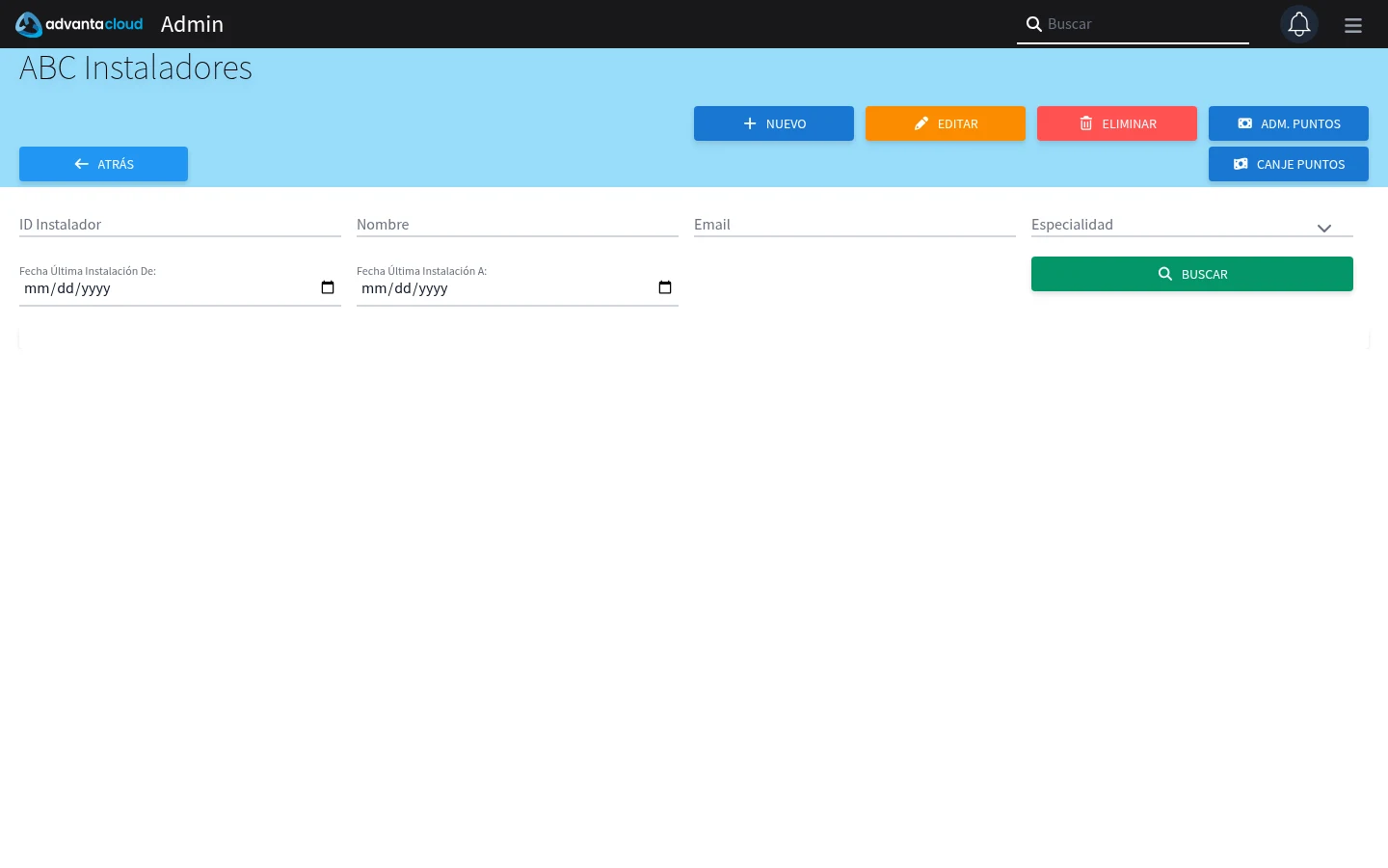 Captura de F6010, vista index