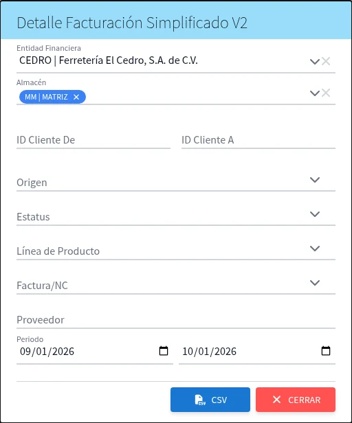 Captura de F805022, vista index