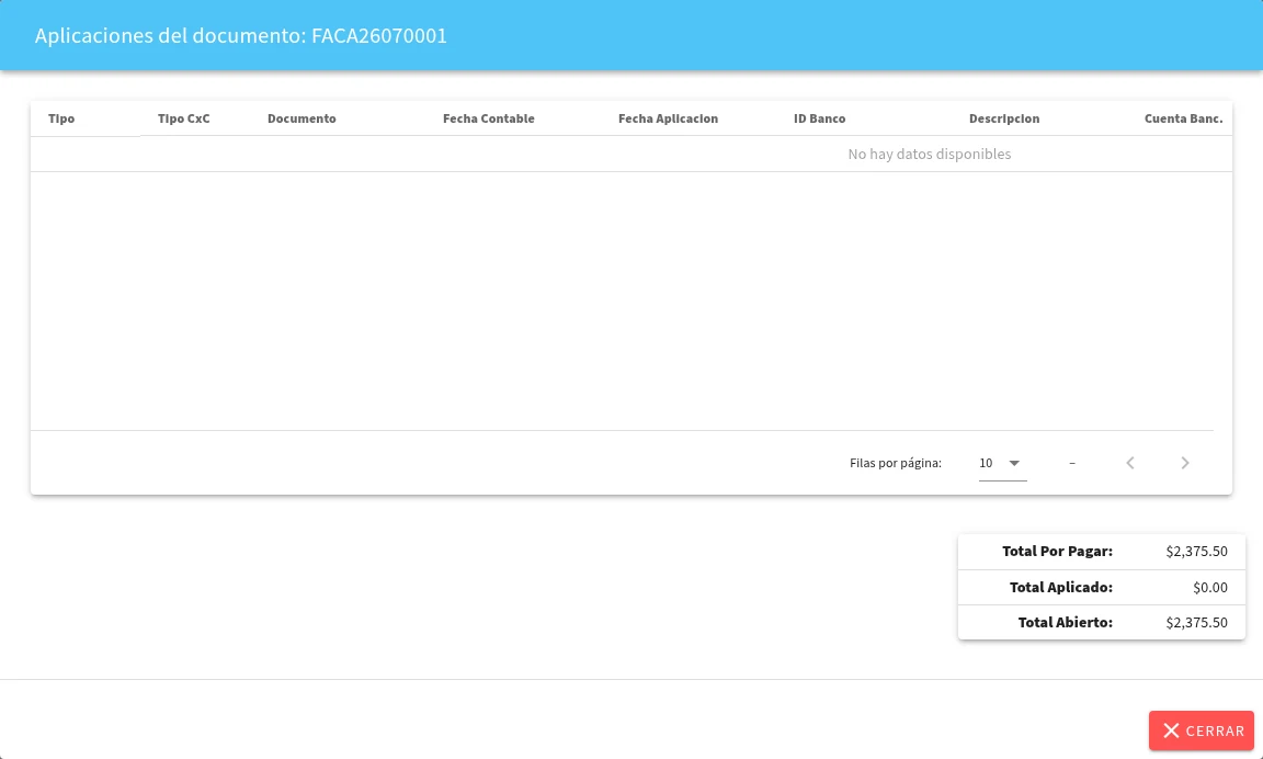 Captura de R25, vista appxacm