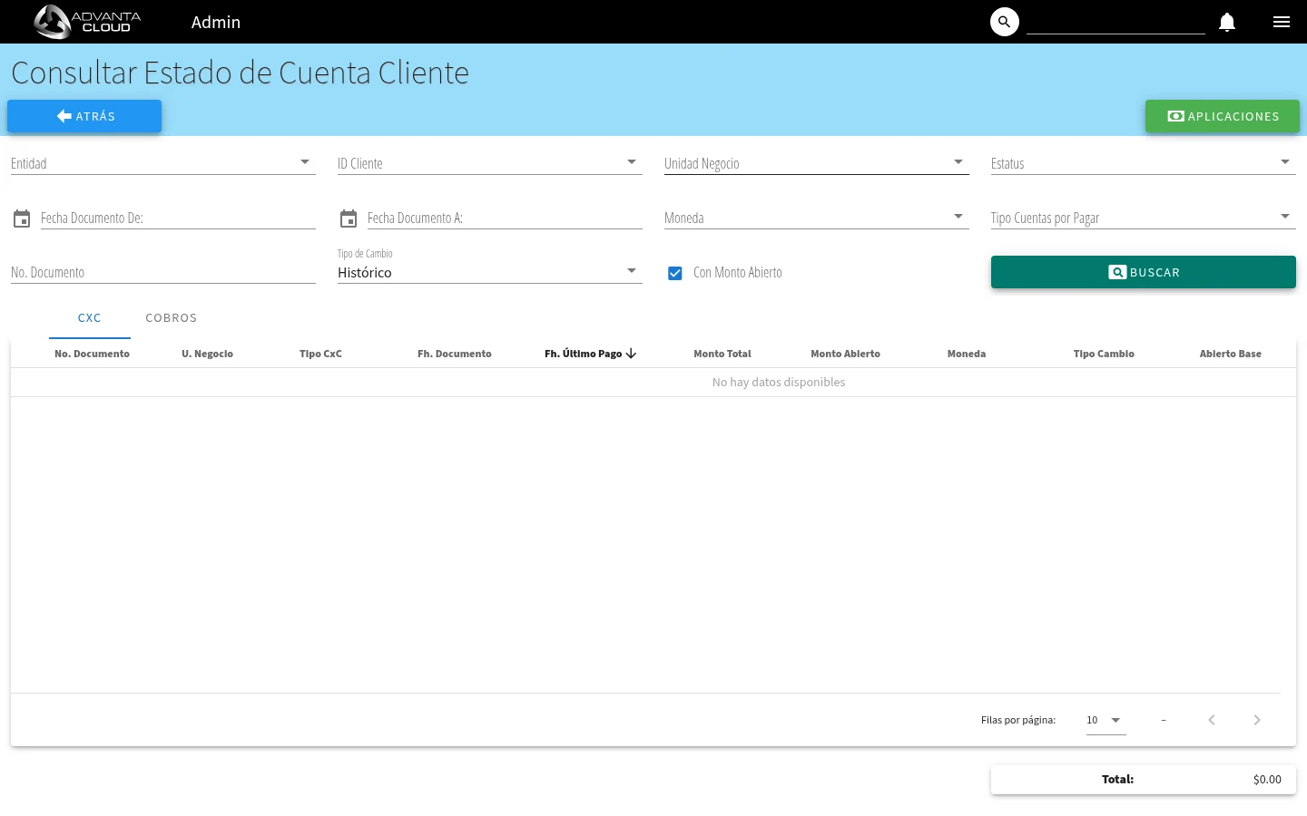 Captura de R25, vista index