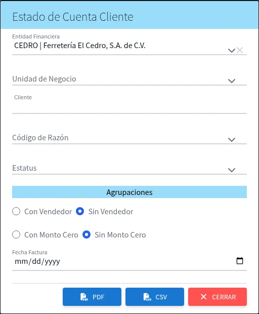 Captura de R8020, vista index