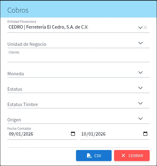 Captura de R8050, vista index